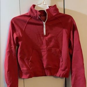 cropped Brandy Melville 3/4 zip sweatshirt